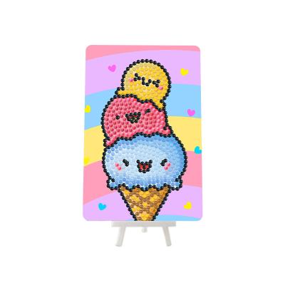 China Cartoon Makers The Ice Cream Painting Diy Diamond Painting With Bracket For Handmade Gift for sale