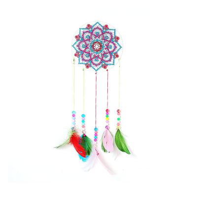 China New 5D Cartoon Classic/Postmodern Hot Selling Hand Painted Mandala Diamond Painting Wind Chime Dream Catcher For Home for sale