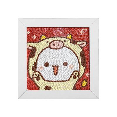 China Diamond Painting Kits Crystal Painting Kids DIY Diamond Painting Kits Frame Wall Decor Home Gift Cat Lovely Pig DIY Fortune Cartoon Support Customization for sale