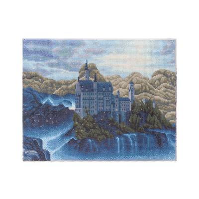 China Environmentally Friendly Diamond Painting Custom Photo Designs 5d Landscape Diamond Painting With Tools Glowing Castle for sale