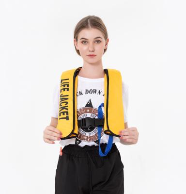 China High Quality Adult PFD Inflatable Automatic Manual Vest Oxford Fabric Rescue Inflatable Life Jacket For Sale for sale