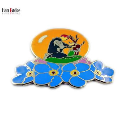 China Custom Hard Enamel Lapel Pin Manufacturer Gold Metal Souvenir Europe Badge With Your Customized Design for sale