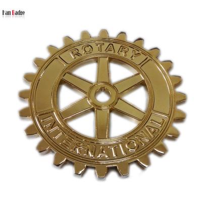 China Custom Europe 2D Rotary International Coin With Cut Outs 24K Gold Plating Die Casting Process for sale