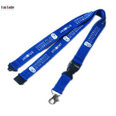 China Promotional Gift Silkscreen Custom Print Polyester Lanyards With Security And Metal Hook Customized Logo for sale