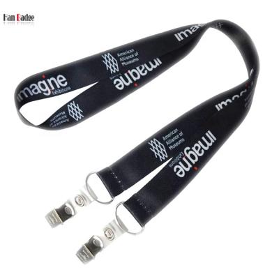 China Promotional Gift Promotion Custom Card Holder Sublimated Lanyards Polyester Neck Ties With Customized Logo for sale