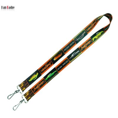 China High Quality Cheap Custom Promotional Gift Neck Strap Dye Sublimation Printing Lanyard With Metal Hooks for sale