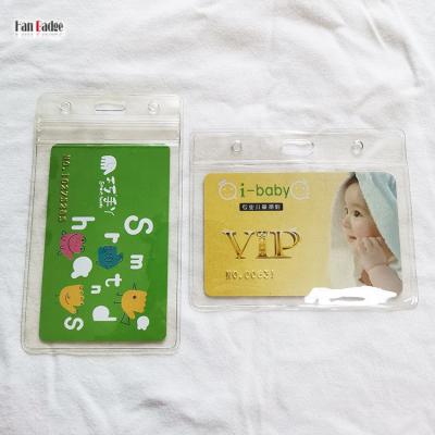 China PVC Soft Soft PVC Card Holder and Clear VIP Plastic Card Badge Holder for Business Card for sale