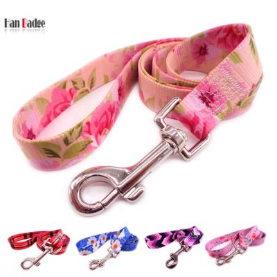 China High Quality DETACHED Dog Leashes With Sublimation Logo Polyester Pet Retracter Leash For Walking for sale