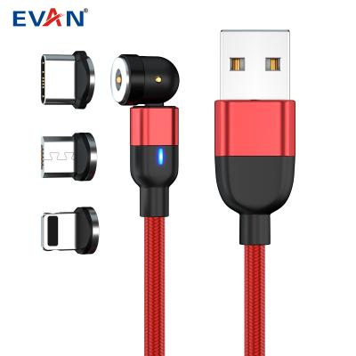 China Mobile Phone Types New Arrivals 540 Degree Magnetic Charging Cable 3 In 1 Magnetic Mobile Phone Charger Magnet Usb Cable for sale