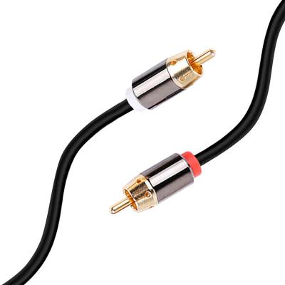 China Speaker gold plated RCA male to AUX STEREO high quality audio. male and to rca video with metal shell rca cable for sale