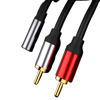 China 1m 3.5mm speaker to aux cable. audio rca cable sound audio cable 2RCA phone for sale