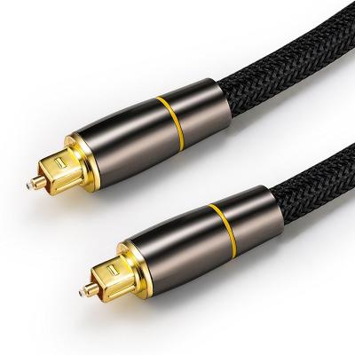 China Wholesale 1m gold plated fiber optic audio cable woven by speaker factory digital fiber optic cable for sale