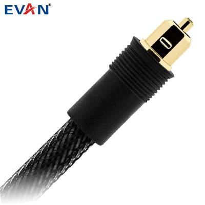 China OEM 24k-gold-plated speaker jacket 3ft 6ft 10ft 15ft 20ft 35t 50Feet Toslink digital braided fiber optic cable for sale