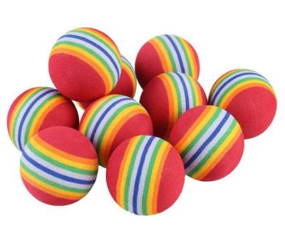 China Sports Toy Foam Rainbow Balls Indoor Training Eva Sponge Foam Balls Swing Practice That Helps Training The Golfing Golf Ball for sale