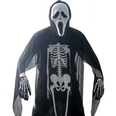 China Halloween Masquerade Party Scary Style Skeleton Costume For Adult for sale