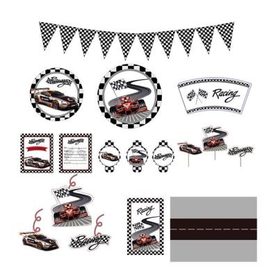 China Lovely race car theme party supplies set for adult kids for sale