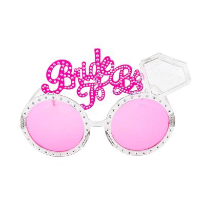 China Wholesale PC/AC Bride To Be Badge Hen Night Party Pink Glass Novelty Team Bride Bachelor Party Glasses for sale