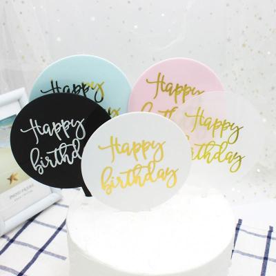 China / Acrylic Happy Birthday Cake Topper Cake Decorating Birthday Cake Topper for sale