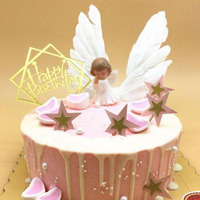 China Decoration Angel Feather Wings Birthday Cake Topper for sale