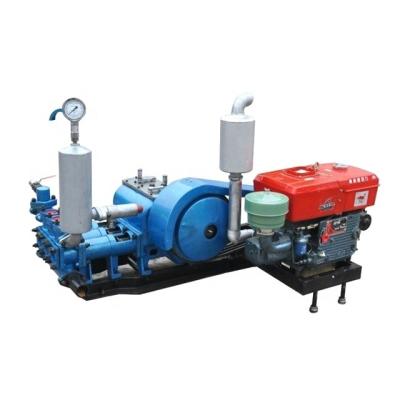 China BW320 water well borehole drilling factory price horizontal triple reciprocating piston single acting mud pump for drilling rig for sale