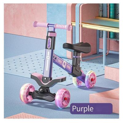 China Professional PU Children High Carbon Steel Four Wheel Scooter Children's No Pedal Balance Competitive Car for sale