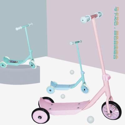 China Cheap high quality scooters high color hot children's makaron leisure three wheel scooter children's toys for sale