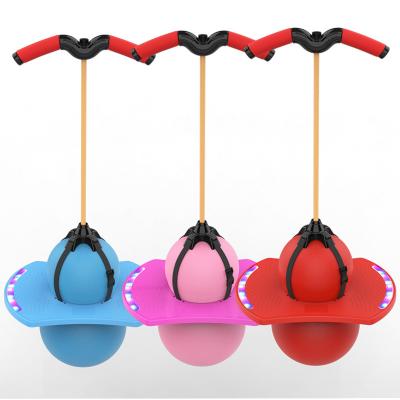 China Indoor and outdoor jumping ball kindergarten bouncing ball toy children flash LED long high adults can use fitness bounce balance ball for sale