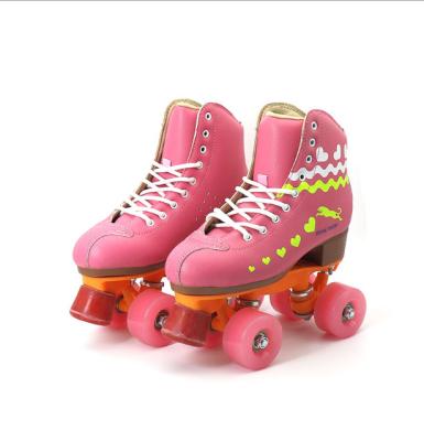 China Hot Selling Professional Soy Rubber Luna Style Quad Roller Skate High Quality 4 Wheel Rental Track Skateboard for sale