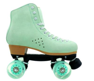 China Green Mint Rubber Quad Roller Skate High Quality Classic Roller Skate for sale