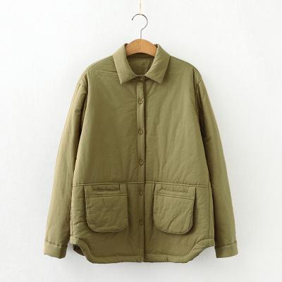 China Windproof Dark Olive Mill Garment Dyed Shirt-Collar Cotton Canvas Worker Shirt Jacket for sale