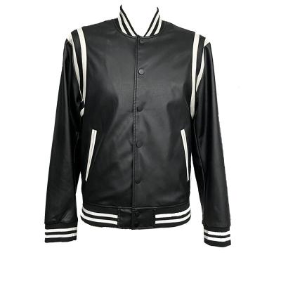 China Fast Shipping Leather Daily Use Windproof Outwear Color Mens PU Casual Bomber Jacket for sale