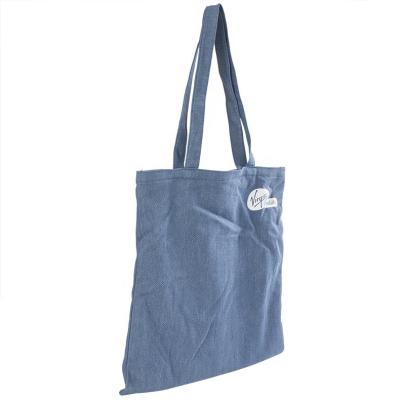 China Wholesale Custom Blue Handled 2020 Jean Canvas Custom Denim Tote Bag for sale