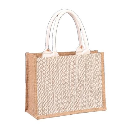 China Durable Vintage Jute Bag Custom Prints Are Used For Advertising Apparel Packaging for sale