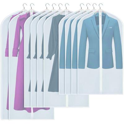 China Transparent Plastic Zipper Storage PVC Clear Garment Bag For Wedding Dress for sale