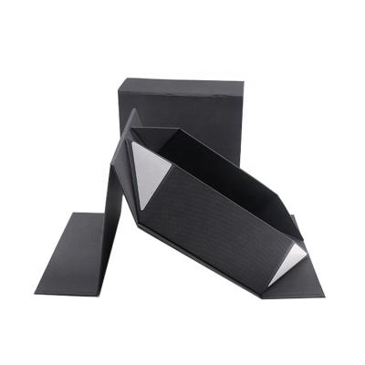 China Recyclable Luxury Custom Black Sturdy Storage Box Fashion Folding Gift Box Groomsman With Magnetic Closure for sale