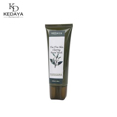 China Kedaya Custom Packaging Acne Treatment Private Label Moisturizing Oil Control Anti Acne Treatment Tea Tree Facial Cleanser For Skin Care for sale