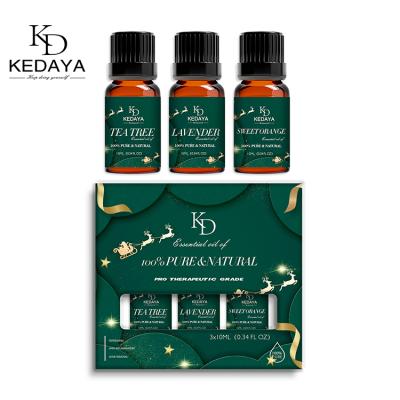 China Natural Skin Revitalizer Wholesale Price Diffuser Tea Tree Essential Oil 100% Volume Set Gifts For Merry Christmas for sale