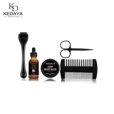 China Organic Growth Kit Growth Kedaya OEM Hemp Beard Balm Private Label Beard Grooming Set for sale