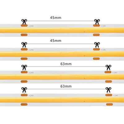 China Residential COB Led Strip Dc12v Dc24v 512leds Light Uniform Luminescence Without Spots Body Lamp for sale