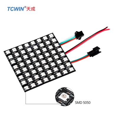 China OE Full Color L80*W320*H1.9 mm Digital 16X16 256Pixels WS2812B RGB 5050SMD Individually Accessible Flexible Dream LED Matrix FPCB for sale