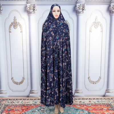 China African Adult Hot Sale Muslim Dress Fashion Floral Print Abaya In Dubai Islamic Clothing For Women Maxi Dresses for sale