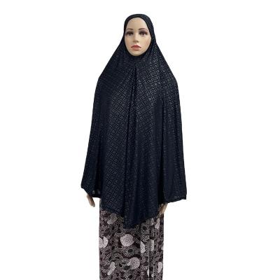 China Black Muslim Women's Prayer Scarf 123cm Adult Women's Prayer Dress Long African Islamic Hijab Scarf for sale