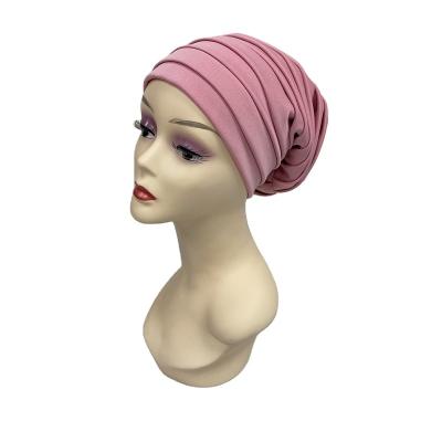 China Fashion Ladies Cotton Hood Tube Soft Turban Hats For Women Wholesale Muslim Women Ladies Cotton Hijab for sale