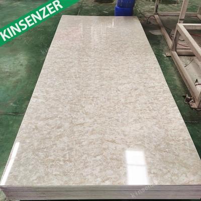 China Waterproof Glossy UV PVC Marble Wall Panel 1220X2800 3mm PVC Marble Sheet For Wall Decoration for sale