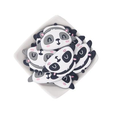 China Bpa Free Food Grade Silicone Eco-friendly Teething Beads Baby Panda Shape Chew Beads Wholesale for sale