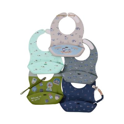 China Washable Baby Teething Bibs Silicona Silicone Bib Nipples Wearable Waterproof Silicone Baby Bib for sale