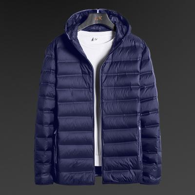 China High Quality Factory ODM Custom Windproof Light Breathable Duck Down Winter Mens Jacket White In Stock for sale