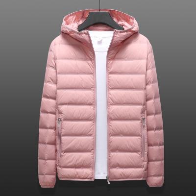 China 2022 New Design Breathable Adult Custom Logo Custom Windproof Plain Pockets Duck Down Lightweight White Winter Jacket In Stock for sale