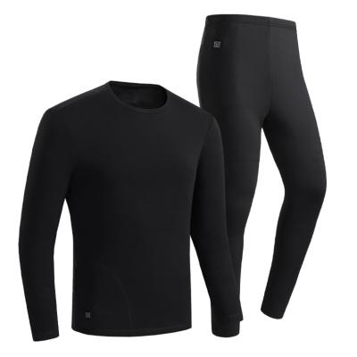 China Breathable Hot Selling Long Sleeve Two Piece Sports Wear Warming Yoga Suit With Fleece Lining for sale