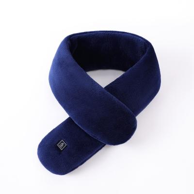 China Good Price Unisize Polyester Winter Solid Color Heating Scarf Usb Heated Neck Scarf for sale